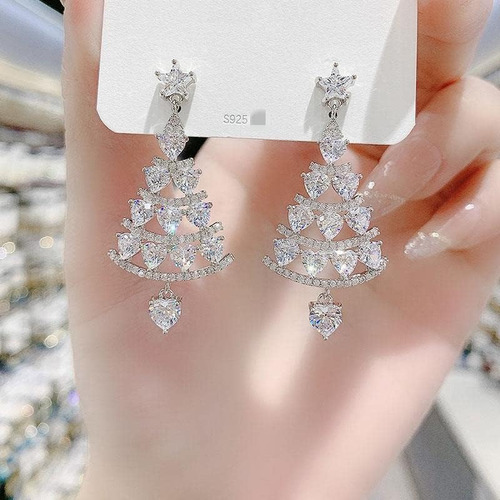 Pendientes De Árbol De Navidad, 1 Par De Pendientes Colgante