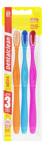 Cepillo de dientes Dentalclean Basic Color medio x 3 unidades