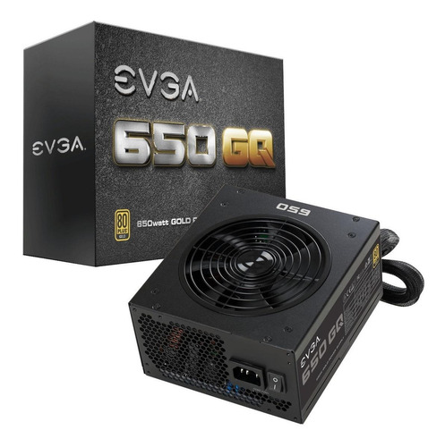 Fuente De Poder Pc 650w Gamer Evga 80 Plus Oro 210-gq-0650-v Color Black