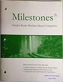 Milestones A Graphic Readers Blackline Master Companion