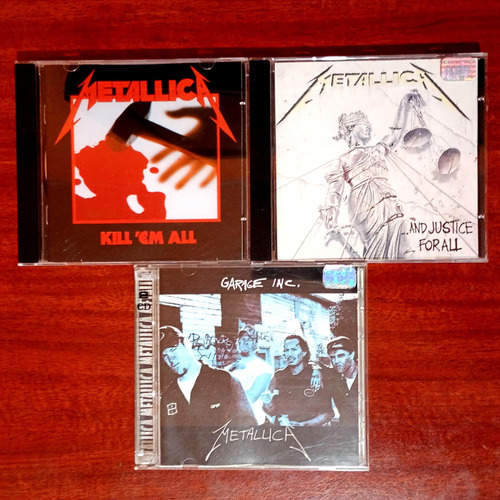 Lote Cds Metallica - Kill 'em All, And Justice, Garage Inc Standard (Usado)