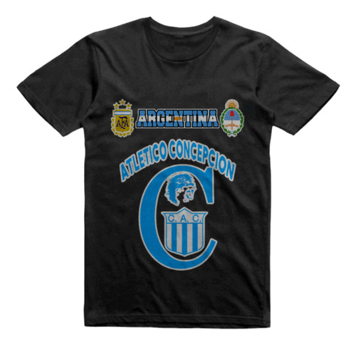 Remera Algodon Negra Atlético Concepción Banda Del Río Salí