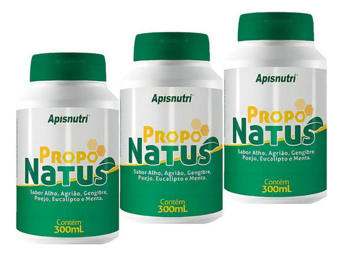 Kit 3 Propo Natus Sabores Apisnutri 300ml Sabor Sem Sabor