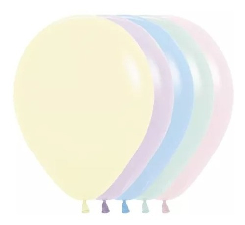 Globo Sempertex  # 5 C/50 Surtido Pastel Mate