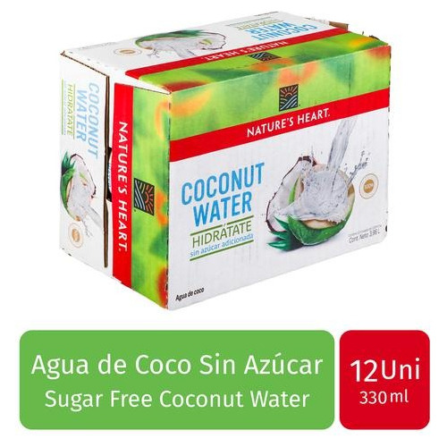 Nature's Heart Agua De Coco 12 Unidades/330 Ml