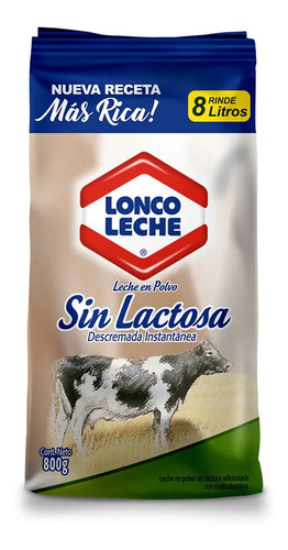 Leche En Polvo Sin Lactosa Loncoleche 800gr(2 Unidad)super