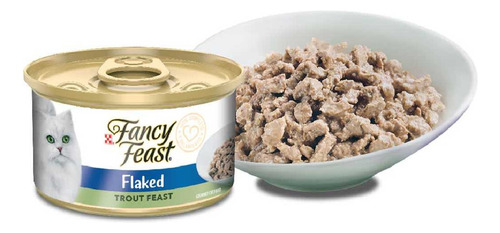 8 X Fancy Feast Tartare De Trucha Flaked Trout Feast 85gr
