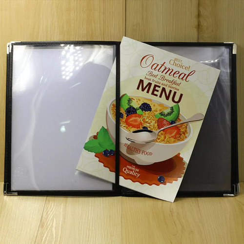 Rotafolio Con Libreta De Menús, Tamaño A4, De Piel