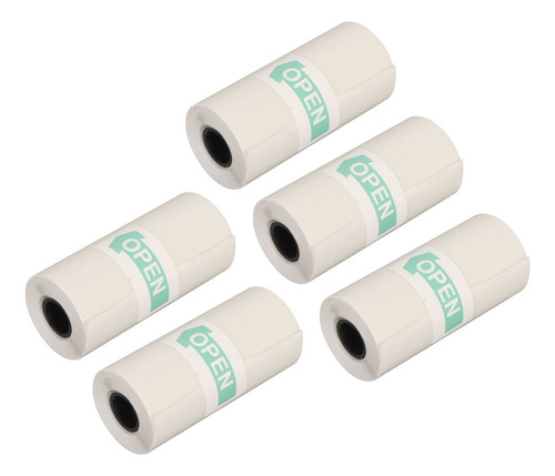 Mini Impressora: Papel Fotográfico De 5 Rolos, Adesivo Térmi