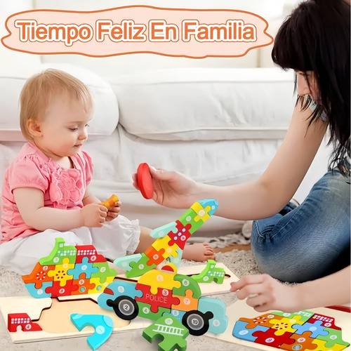 * Juguetes Educativos De Rompecabezas De Madera Para Niños