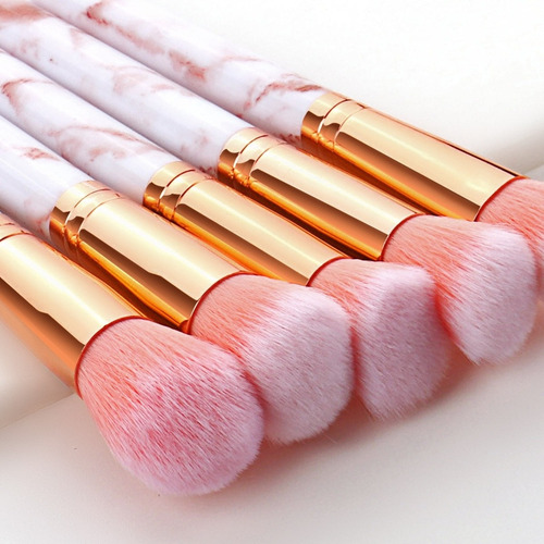 Imagen 6 de 9 de Set 10 Pinceles Brochas Maquillaje Profesional Con Estuche ®