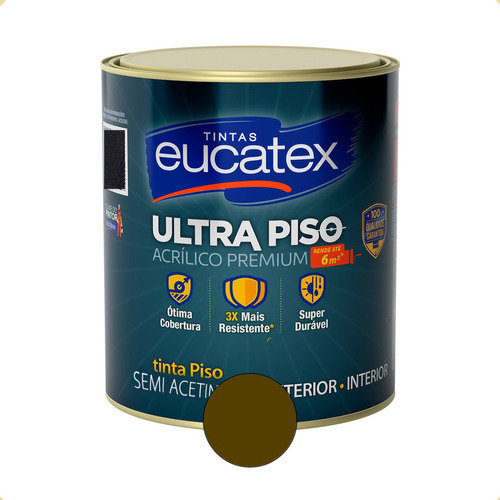 Tinta Ultra Piso E Parede Eucatex 3,6l Acrílico Premium Cor Marrom