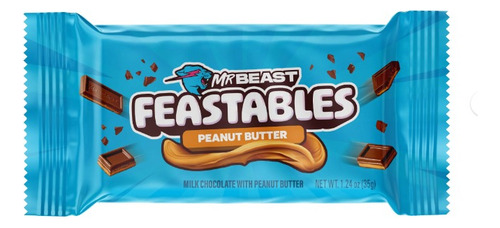 Chocolate Feastables Mr. Beast Peanut Butter 175 g Pack X 5
