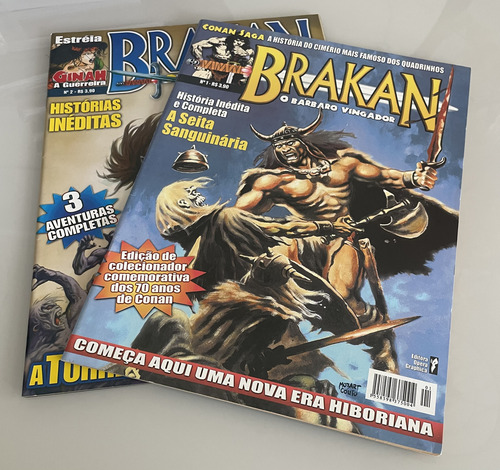 Brakan O Bárbaro Vingador Volumes 1 E 2. História Inédita E Completa. Edição Colecionador. Editora Ópera Graphica (Usado)