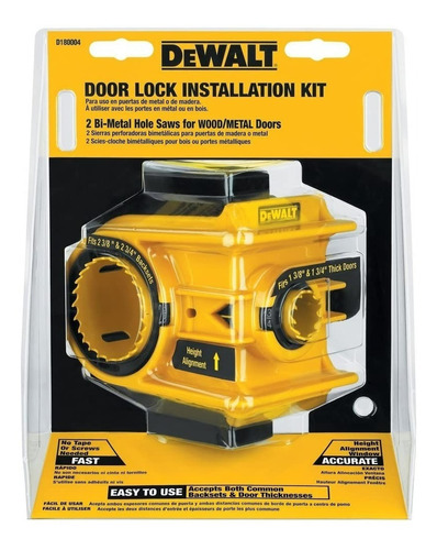 Kit De Instalación Cerradura Para Puerta Dewalt Bi-metal