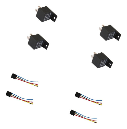 4pcs Car Auto 12v Dc 40a Arnés Enchufe Pigtails 5 Pin 5