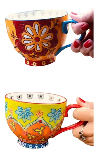 Lote 2 Tazas De Porcelana Tipo Anthropologie Consultar 