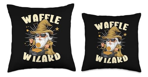 Almohada De Waffles De Un Mago De Los Waffles Preparando De