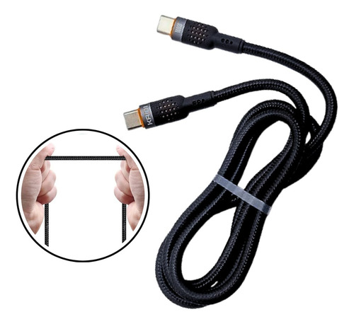 Cabo Tipo C Turbo Reforçado 100w Blindado Nylon Super Rapido