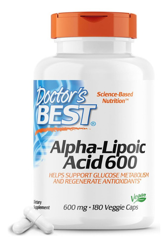 Ácido Alfa Lipóico 600 Mg Doctor's Best 180 Veggie Caps