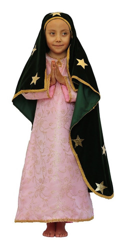 Traje Vestido Disfraz Virgen De Guadalupe Tunica Vestuario
