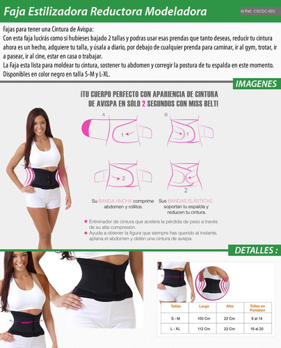 Faja Modeladora Reductora Corset Cintura Y Abdomen Crazy Off