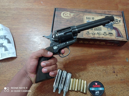 Revólver De Aire (co2) Colt Saa .45 + 200 Balines+3co2