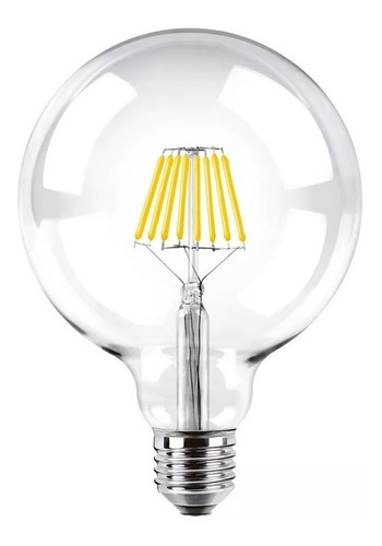 Imagen 3 de 6 de Lampara Foco Filamentos Led 8w Dimerizable G120 G125