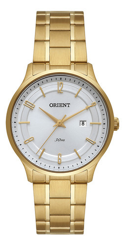 Relógio Dourado Feminino Orient Fgss1216 S2kx Cor do fundo Branco
