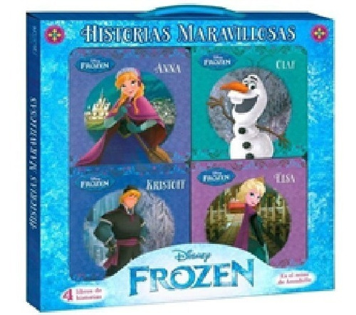 Libro Cuentos Frozen Disney Acartonados 4 Tomos