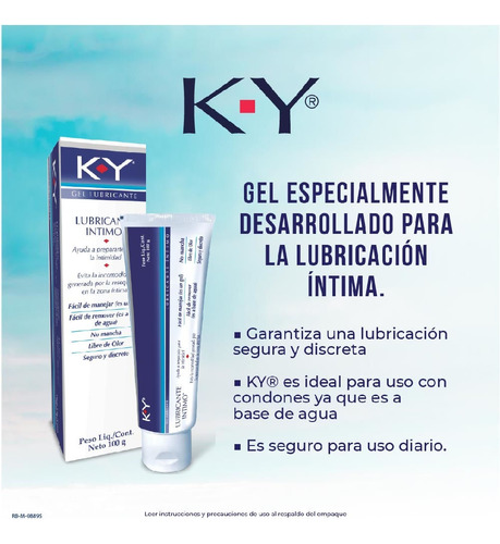 Gel Lubricante Intimo K-y X 100g