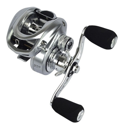 Reel rotativo Marine Sports Chroma Super Duty izquierdo color plateado