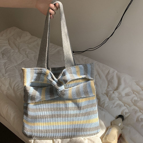 Bolsos De Punto, Bolso De Hombro De Lana De Estilo Coreano P