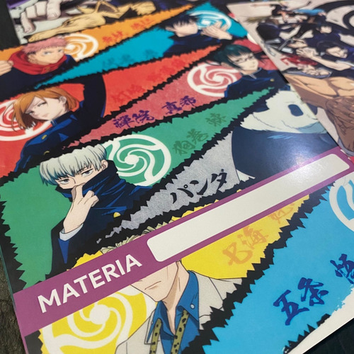 Imagen 3 de 4 de Caratulas Materia Escolar Anime Jujutsu Kaisen X6 - Animeras