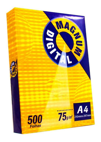 Papel Sulfite Magnum A4 (210x297) 75gr 10 Resmas 500 Folhas