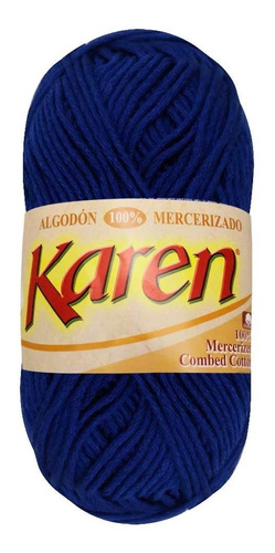 Hilaza Karen, 100% Algodón, Madeja De 100g Con 80m Color Rey