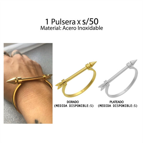 Brazalete Pulsera Hombre Mujer Forma Acero Inoxidable 