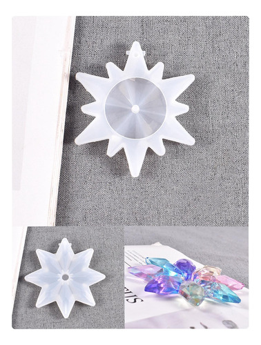 Molde De Silicona Fundida Con Forma De Copo De Nieve Con For