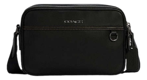 Crossbody Coach Graham Smith Negro Piel Para Hombre Original