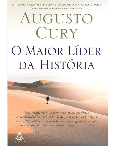 O maior líder da história, de Cury, Augusto. Editorial GMT Editores Ltda., tapa mole en português, 2020