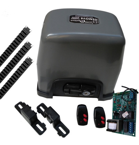 Kit Motor Para Portão Turbo Dz Move Slim 220v Engemove 3mt Frequência 433,92 Tamanho da engrenagem Z17