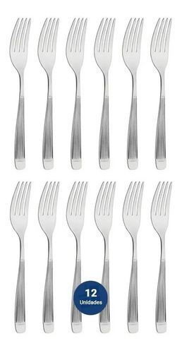 Tenedor De Mesa Athenas Tramontina X 12 Acero Inoxidable
