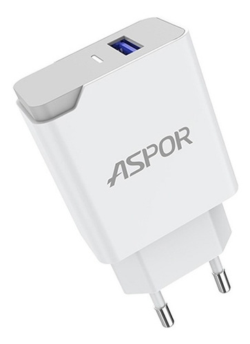 Cargador Carga Rapida Tipo C 2 En 1 2.1a Aspor A827