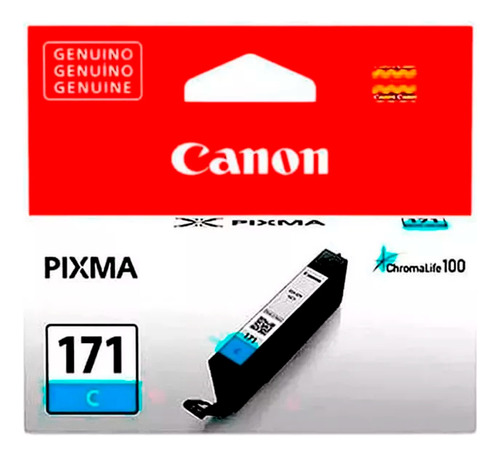 Cartucho De Tinta Canon Gi-171 Cian 6.5 Ml.