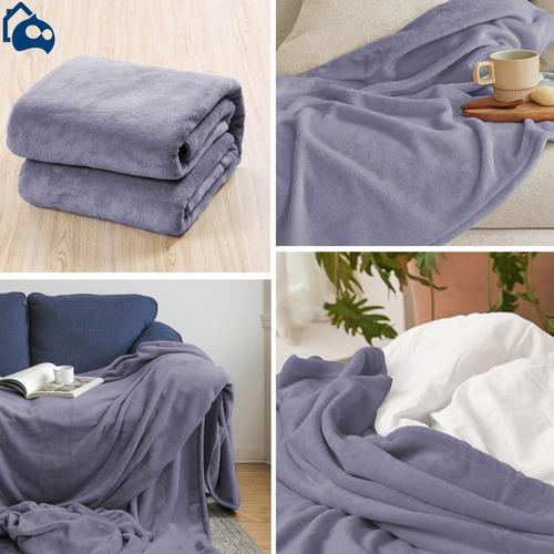 Cobija King Size Cobertor Frazada Suave Cómoda Y Calientita Color Gris