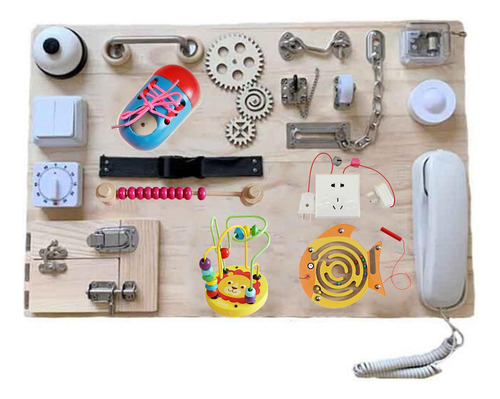 3x Montessori Busy Board Diy Accesorios Material Aprendizaje
