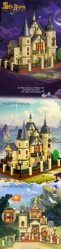 C Juego De Bloques De Construcción De Castillos De Magic