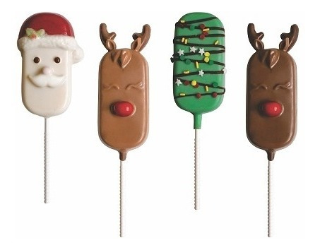Imagen 4 de 6 de Set De 2 Moldes Paletas Navideñas Parpen