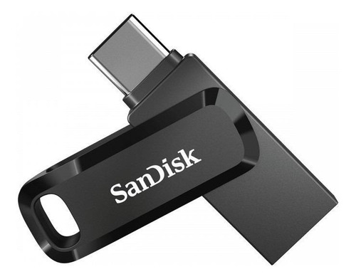 Imagen 2 de 4 de Memoria USB SanDisk Ultra Dual Drive Go 128GB 3.1 Gen 1 negro y plateado