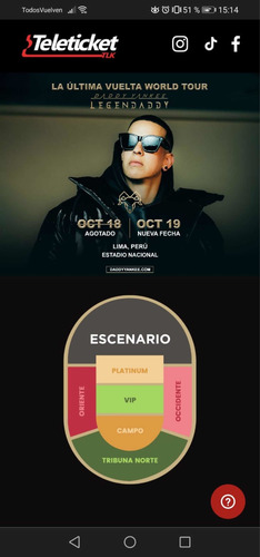 Imagen 2 de 2 de Últimas Entradas 2 Platinum Y 2 Vip
